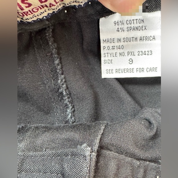 VTG Y2K Paris Blues Studded Waist Boot Cut Black Jeans Pants Jr Size 9 - Picture 6 of 11